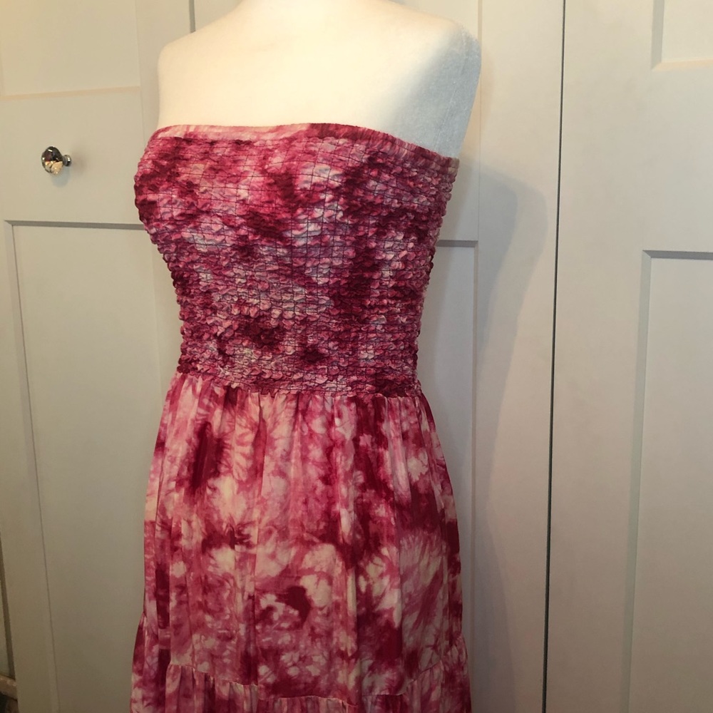 Tie Dye Silk Maxi Dress